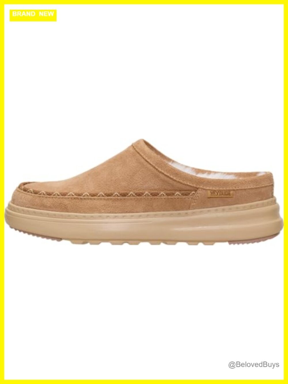 HEYDUDE Remi Toastee Suede Clog Sherpa Lined Slip On Women